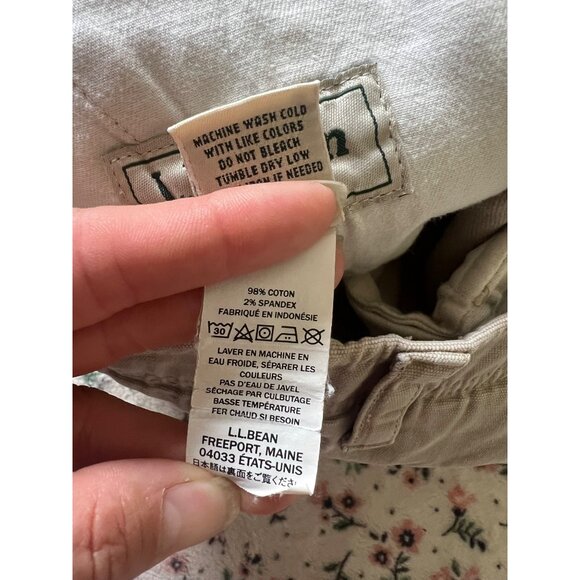 L.L. Bean Mens Beige Utility Cargo Pants With Side Pockets & Belt Loops - Picture 13 of 13